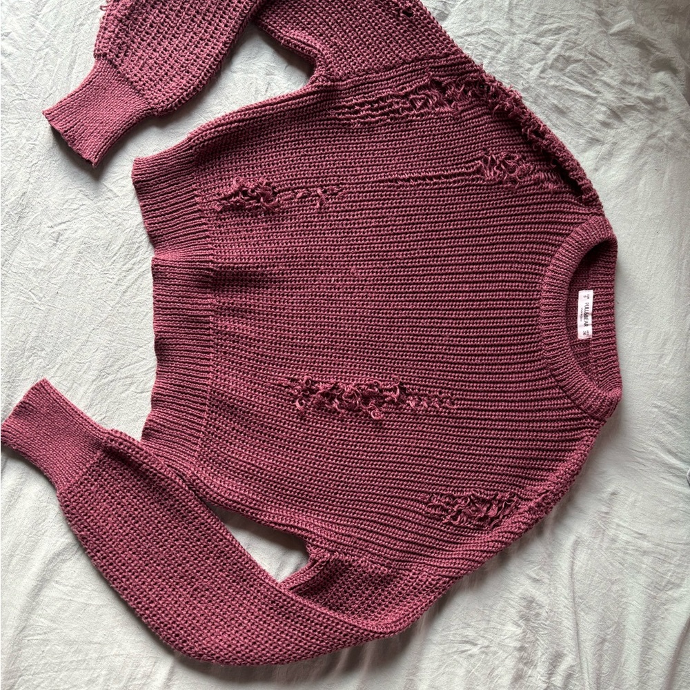 Distressed pull and bear sweater
